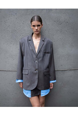 MARCH23 BLAZER HILL DARK GREY PINSTRIPE