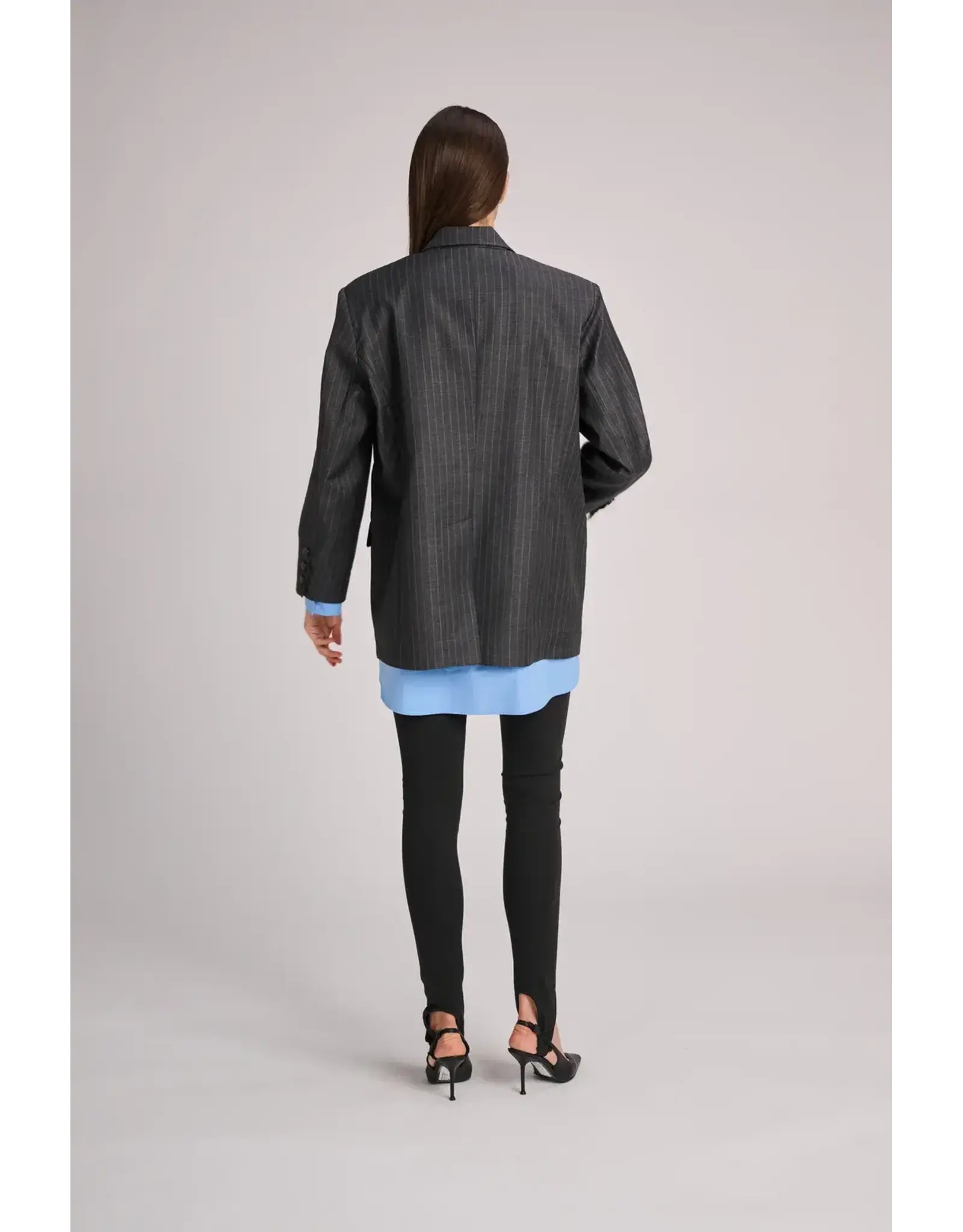 MARCH23 BLAZER HILL DARK GREY PINSTRIPE