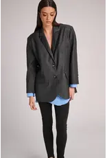 MARCH23 BLAZER HILL DARK GREY PINSTRIPE