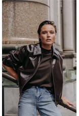 LALOTTI JANIQUE LACQUER JACKET BROWN