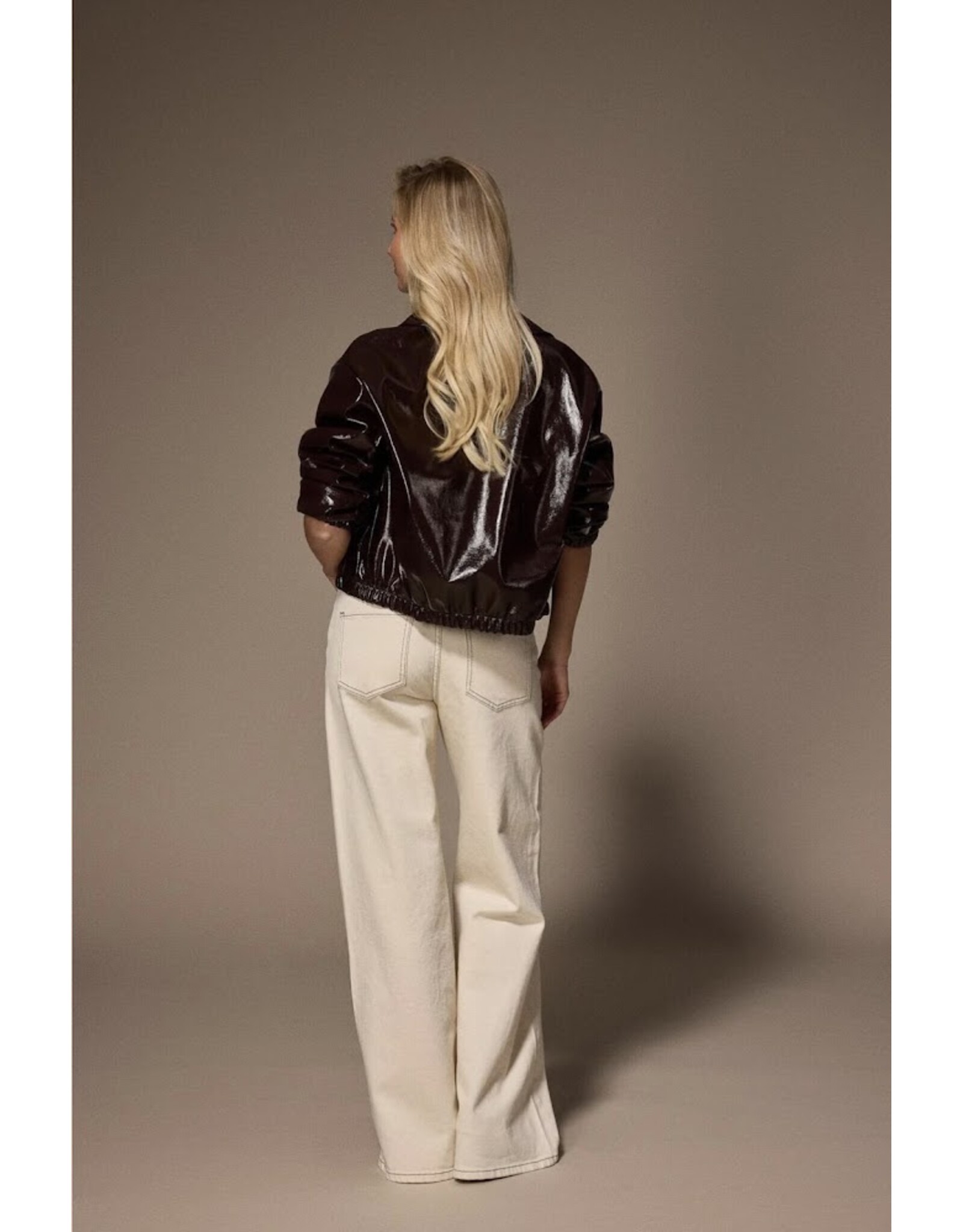 LALOTTI JANIQUE LACQUER JACKET BROWN