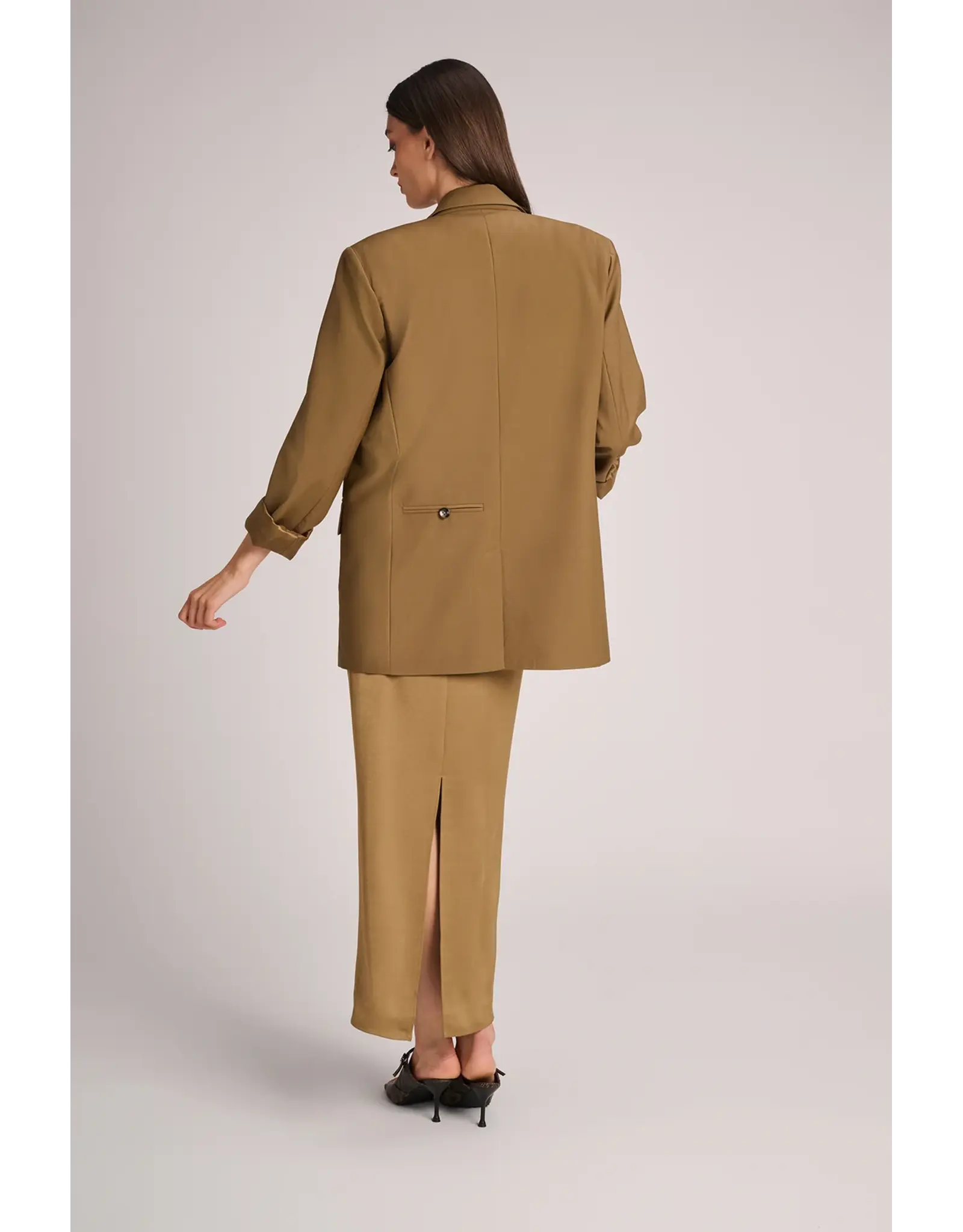 MARCH23 BLAZER NAPLES COOLWOOL OLIVE