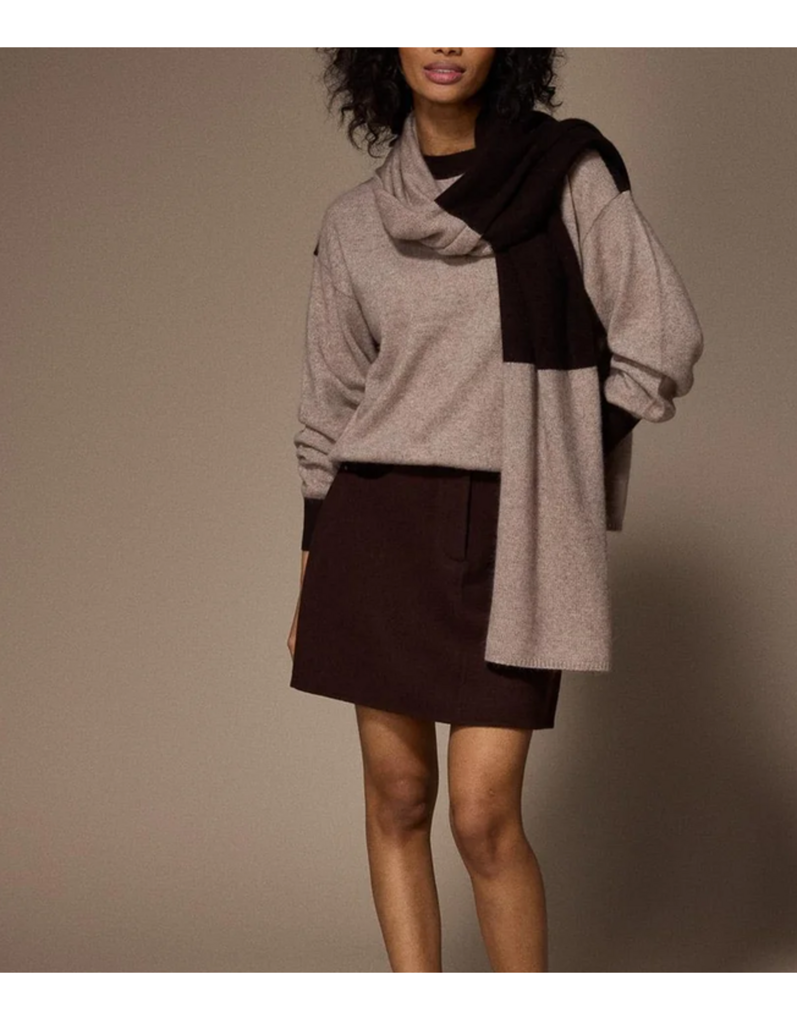 LALOTTI LINO SKIRT BROWN