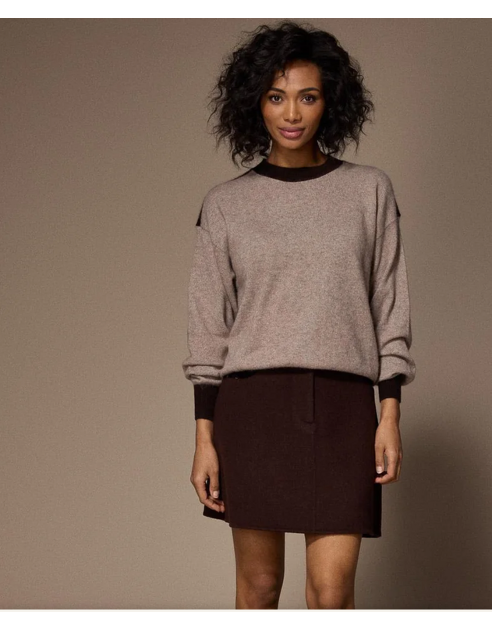 LALOTTI LINO SKIRT BROWN