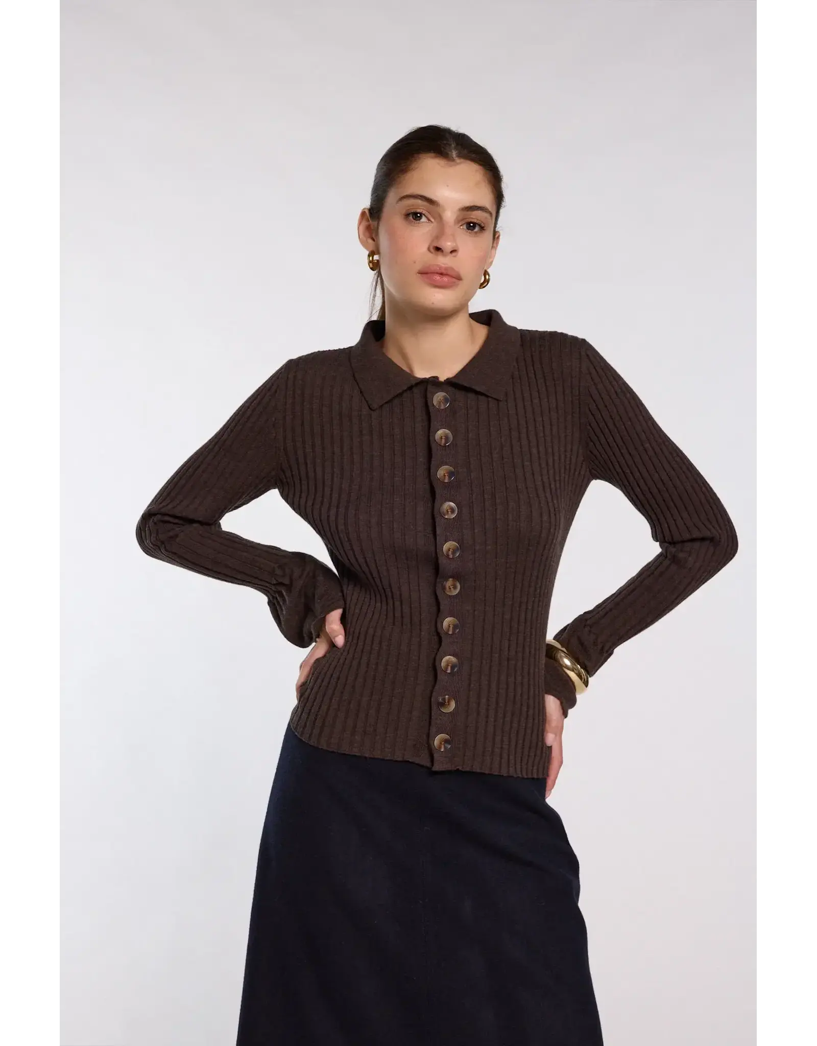 NITAH CARDIGAN MARRON MOLLY