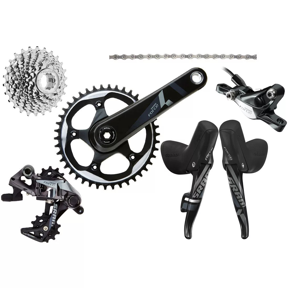 Sram Force CX1 GXP Scheibenbremsen Gruppenset