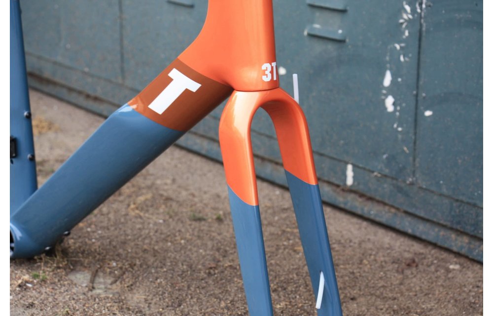 3T Exploro RaceMax Orange/Blue Frameset