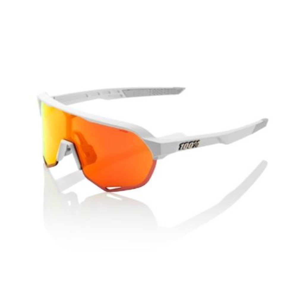 100% ワンハンドレッド サングラス S2 Matte Off White 100% S2 - Matte Off White - Hiper Red Lens | BikeSuperior
