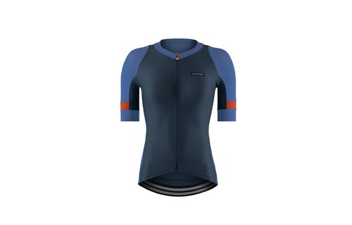 Etxeondo Fietsshirt Mendia - Blauw/Oranje