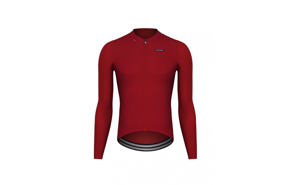 Etxeondo Alde L/S Jersey - Sky Blue - Carmin Red