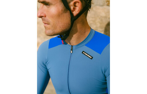 Etxeondo Jersey L/S Alde Color Edition - Indigo blue - Men