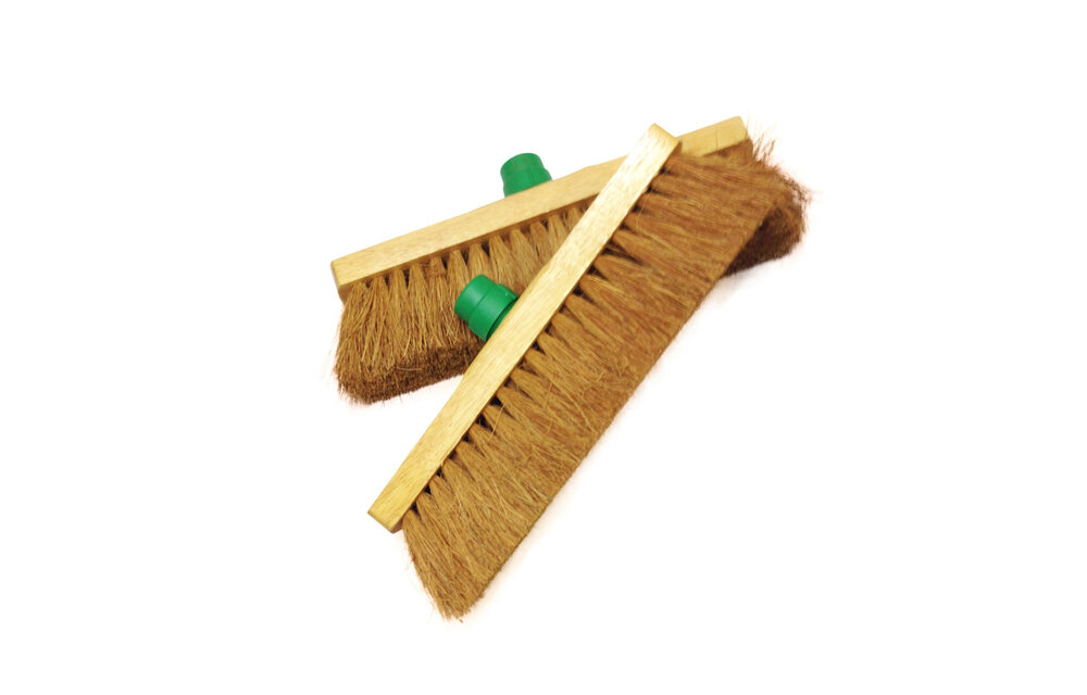 Keerborstel coco 33 cm met steelhouder