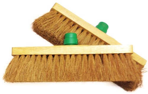 Keerborstel coco 33 cm met steelhouder