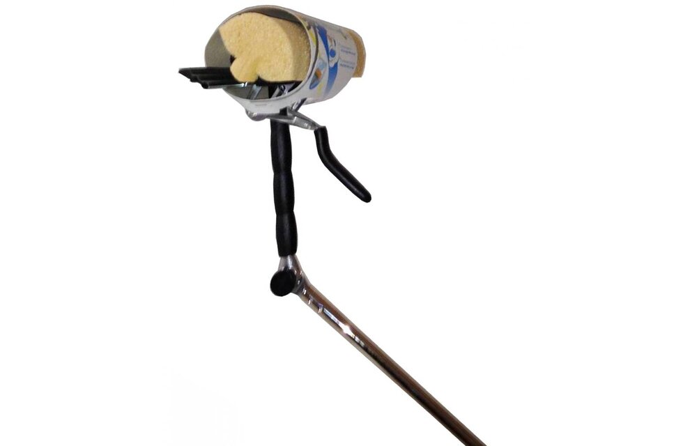 Raamwasser met spons en aftrekker telescoopsteel