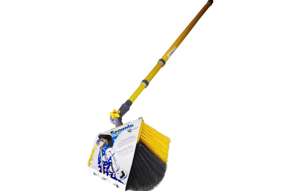 Spinnenborstel met telescoopsteel en Kniegewricht