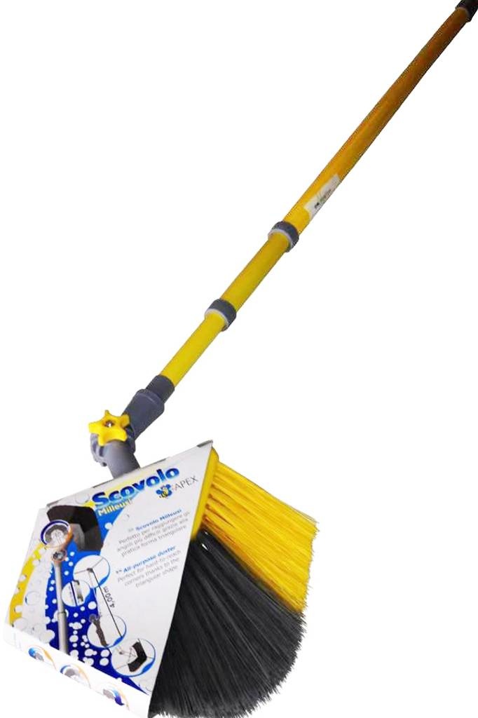 Spinnenborstel met telescoopsteel en Kniegewricht