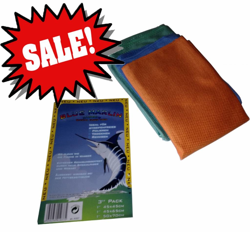 Blue Marlin Microvezeldoeken 3 verschillende maten