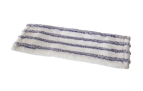 Vloermop doek Soft microfiber 45 cm. (Wit/blauw)