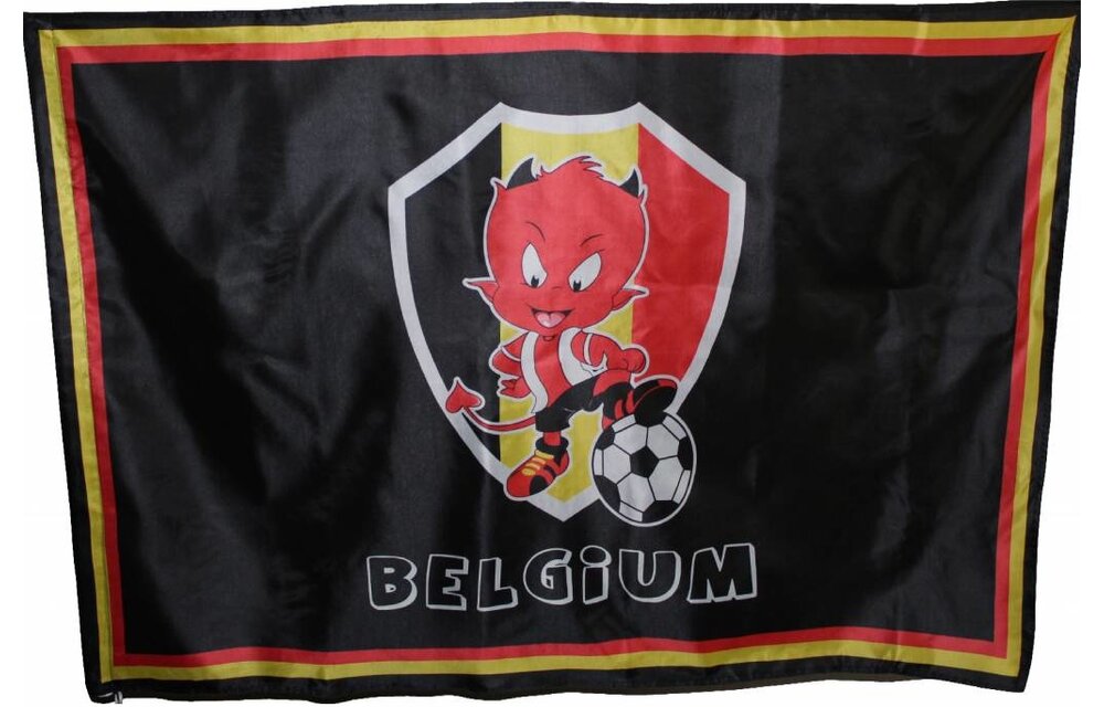 Vlag Belgium duiveltje