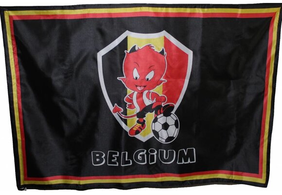 Vlag Belgium duiveltje