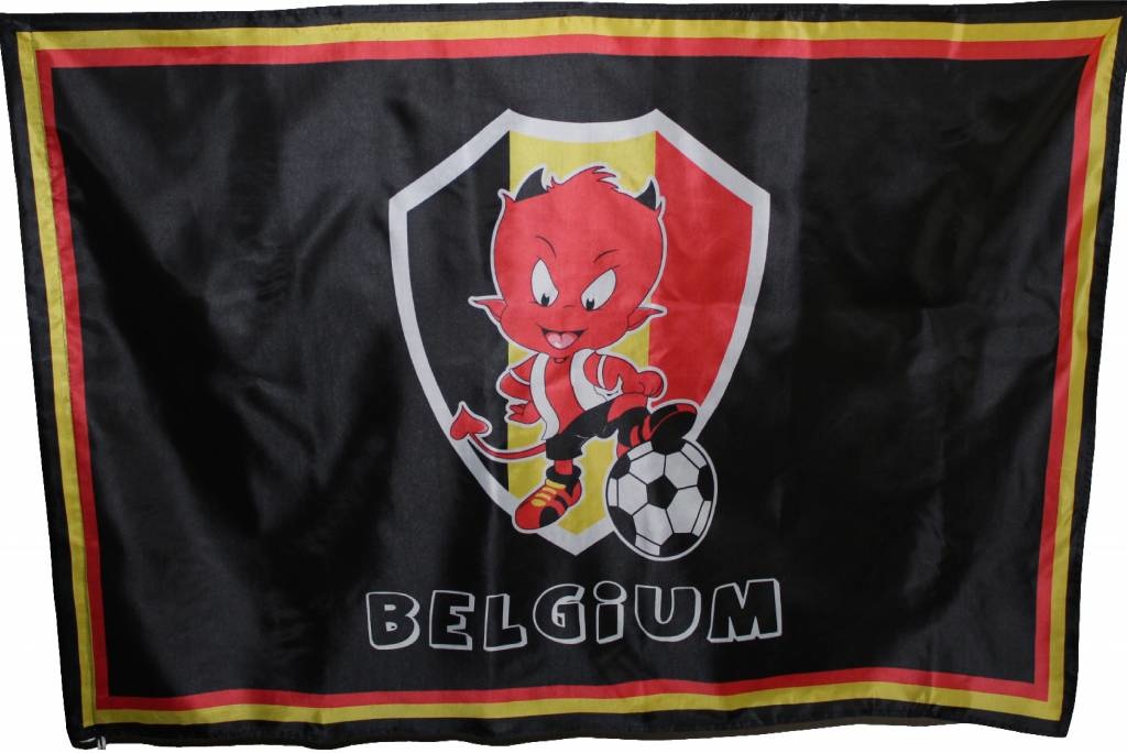 Vlag Belgium duiveltje