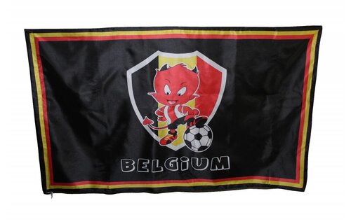 Vlag Belgium duiveltje