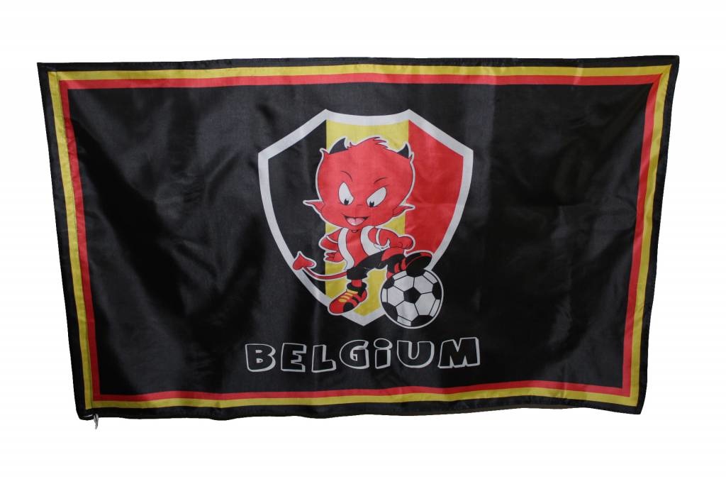 Vlag Belgium duiveltje