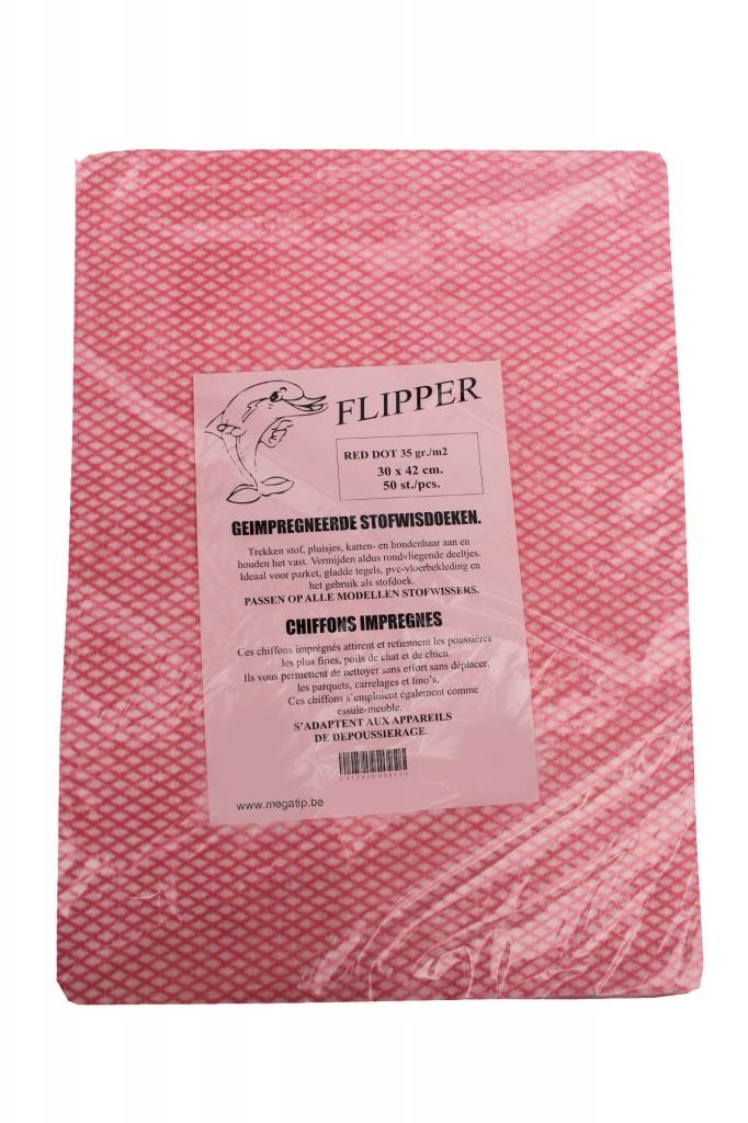 Stofwisdoekjes red dot 30x42 cm. 50 stuks