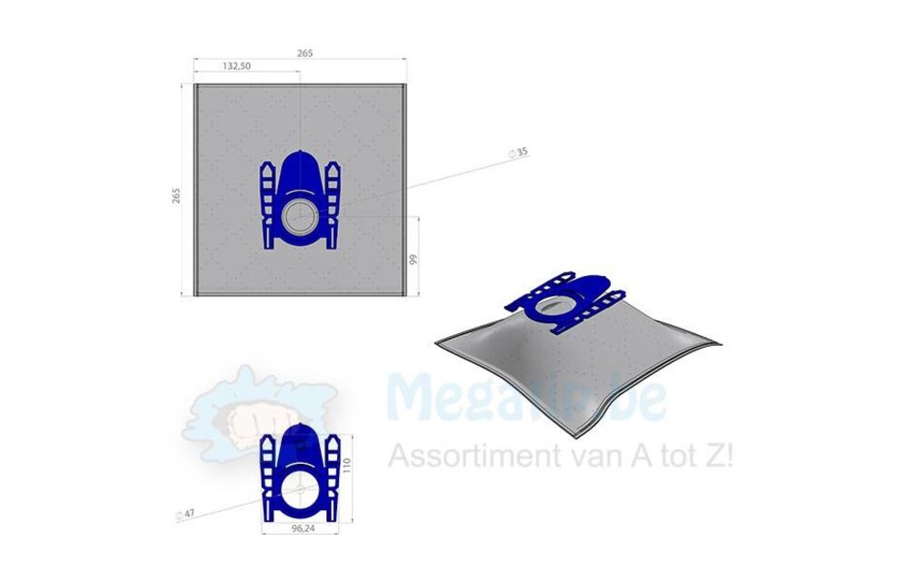BOSCH / SIEMENS type D / E / F / G / H, Stofzuigerzakken