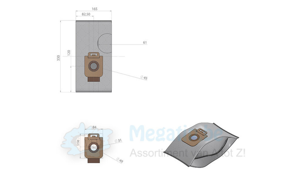 NILFISK GM200 / 300/400/500 & King serie Stofzuigerzakken