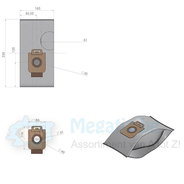NILFISK GM200 / 300/400/500 & King serie Stofzuigerzakken