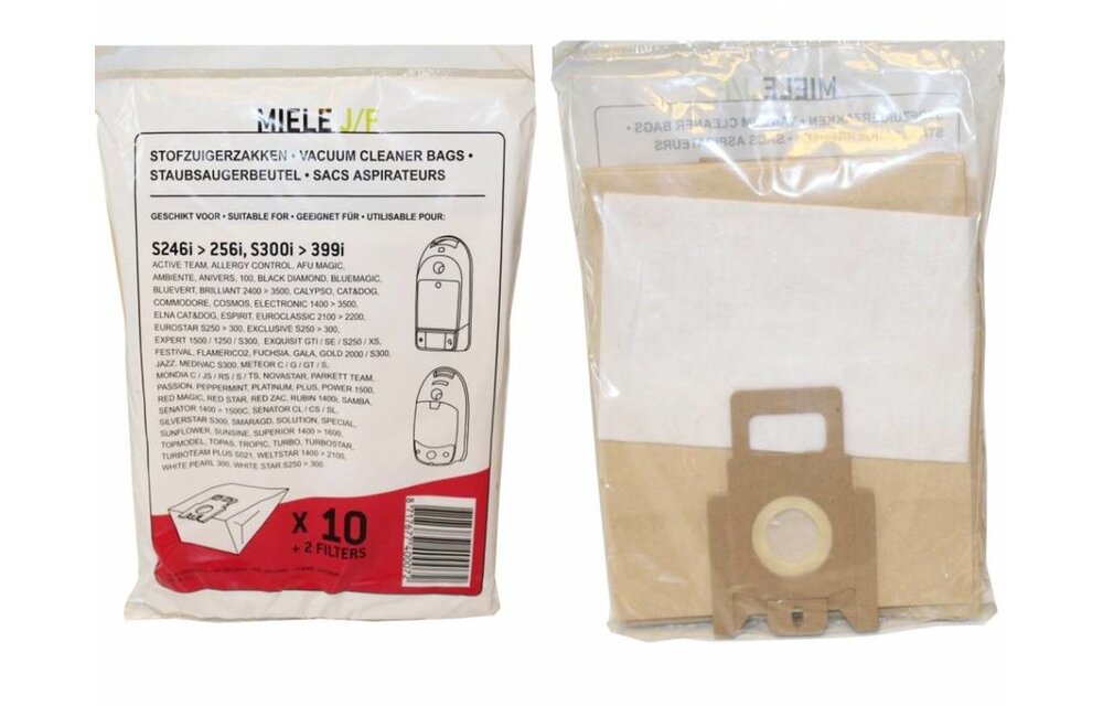 MIELE F/ J - S242>262/ 291>299/ 300>399 serie Papieren Stofzuigerzakken