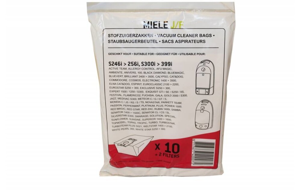 MIELE F/ J - S242>262/ 291>299/ 300>399 serie Papieren Stofzuigerzakken