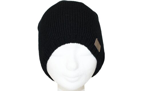 Muts gebreid zwart met Logo