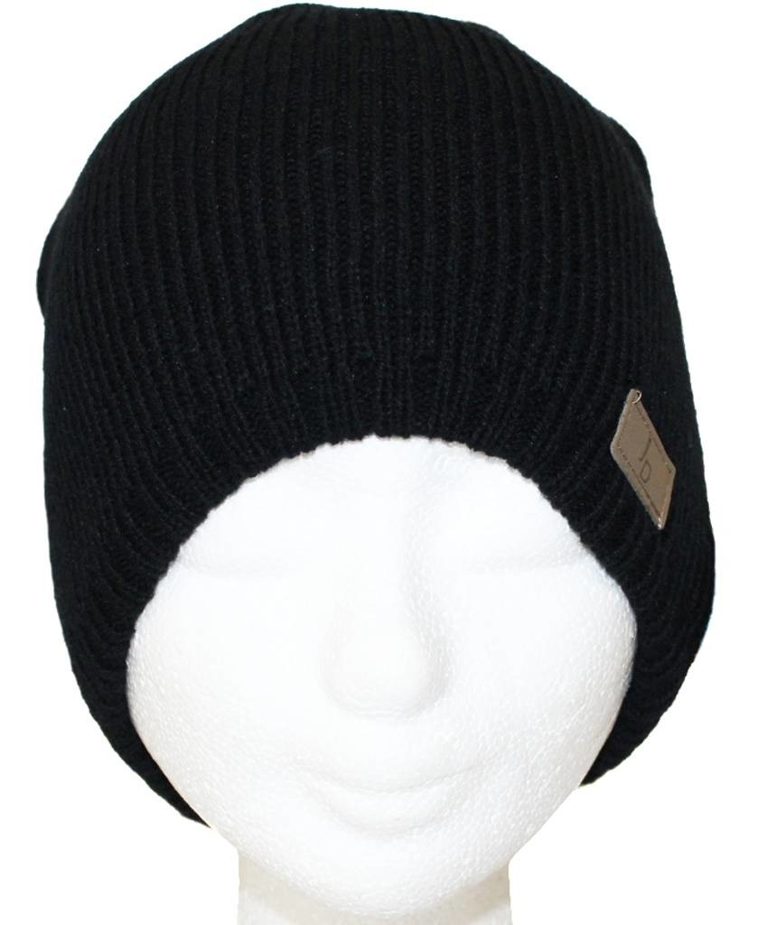Muts gebreid zwart met Logo