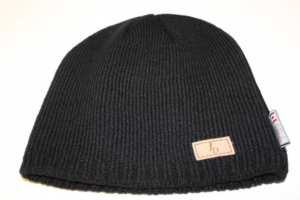 Muts gebreid zwart met Logo