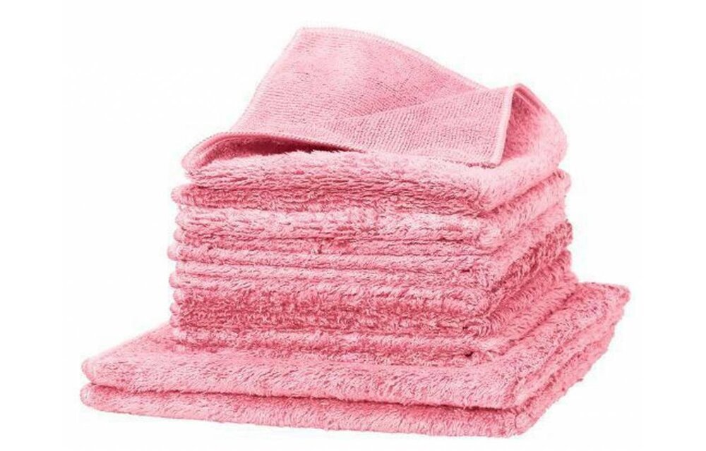 Microvezel Duplex doekjes roos 8 delige set