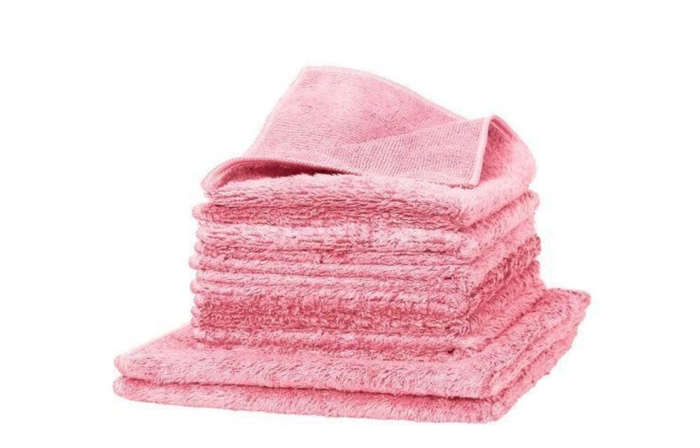 Microvezel Duplex doekjes roos 8 delige set