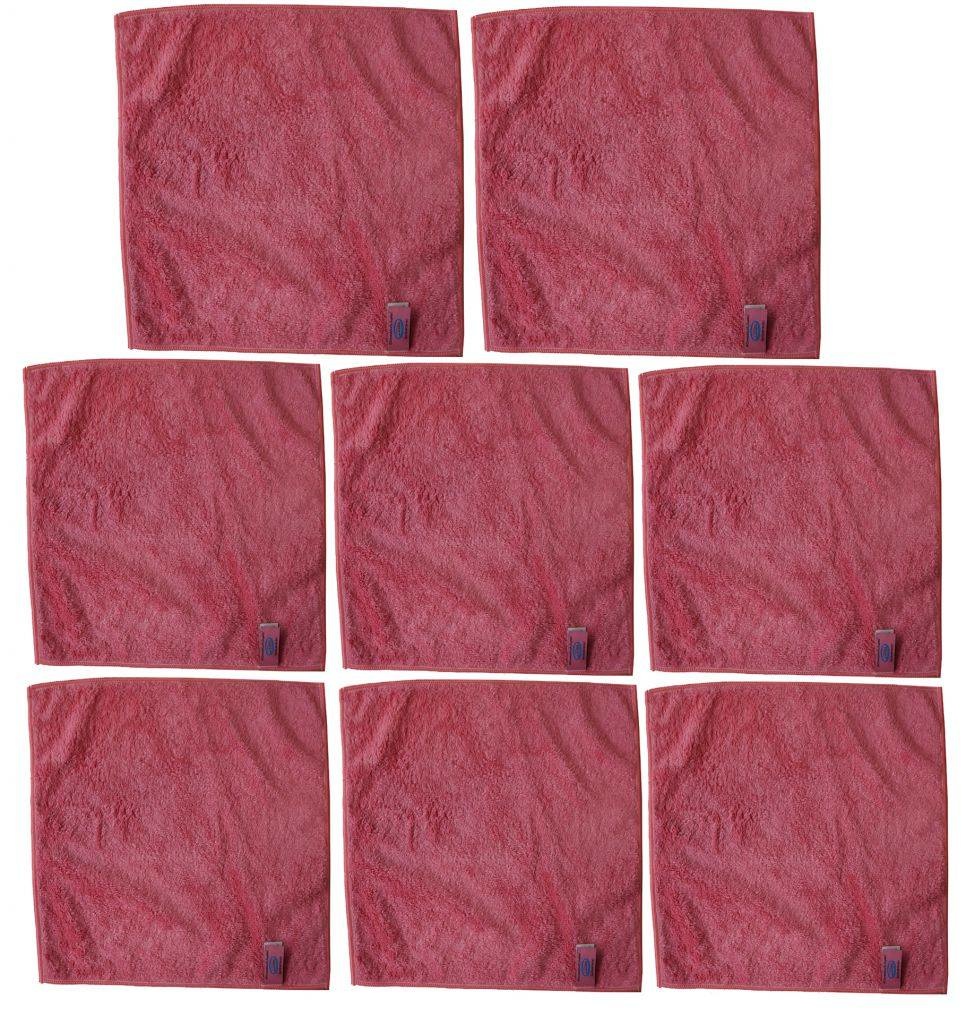 Microvezel Duplex doekjes roos 8 delige set