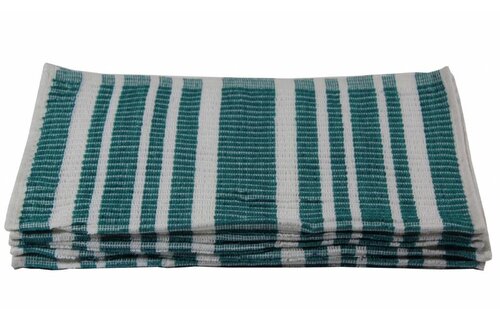 Badstof Vaatdoek Groen 36 x 36 cm. set van 5 stuks