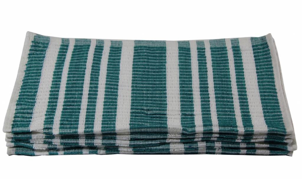 Badstof Vaatdoek Groen 36 x 36 cm. set van 5 stuks