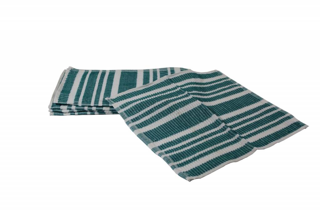 Badstof Vaatdoek Groen 36 x 36 cm. set van 5 stuks