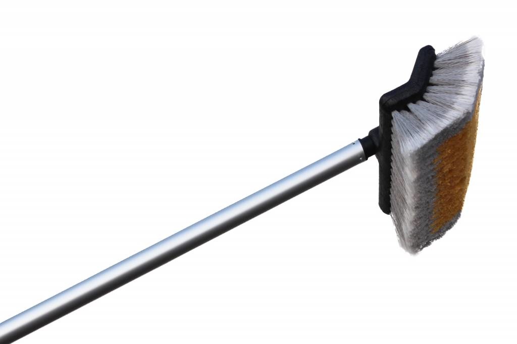 Professionele autowasborstel met waterdoorlatende steel 150 cm.