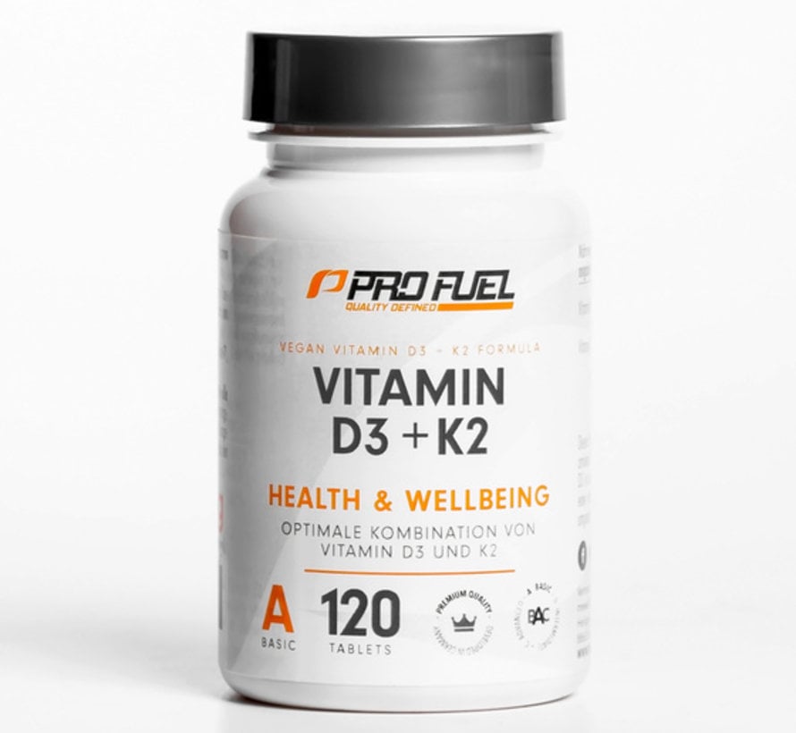 VITAMIN D3 + K2 100% veganistisch (120 tabletten)