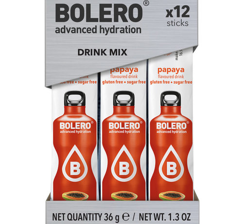 Bolero  Sticks (Sachets), smaak Papaya (12x3 gram)