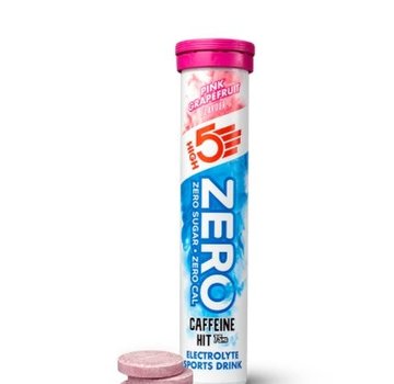 HIGH5 Zero active Hydration drink cafeïne hit tube 20 tabs, pink grapefruit.