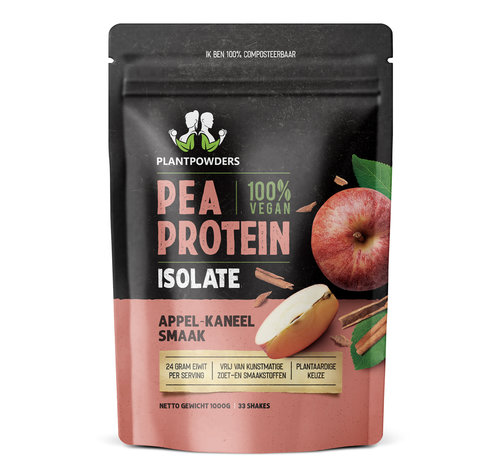 Plantpowders Pea protein isolate appel-kaneel 1000 gram