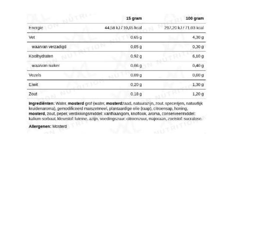 Honey Mustard Sauce (Light) Honing Mosterd Saus 960ml.