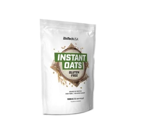 BioTechUSA Instant Oats, Haver Glutenvrij, Chocolade 1000 g