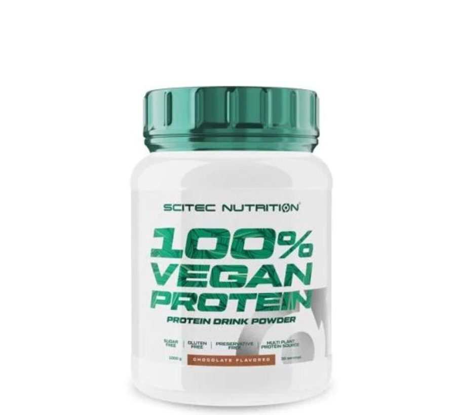 100% Vegan Proteïne, 1000 gram, Chocolade